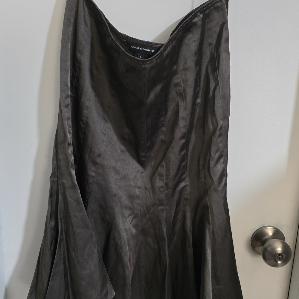 Club Monaco Women's Charcoal A-Line Skirt